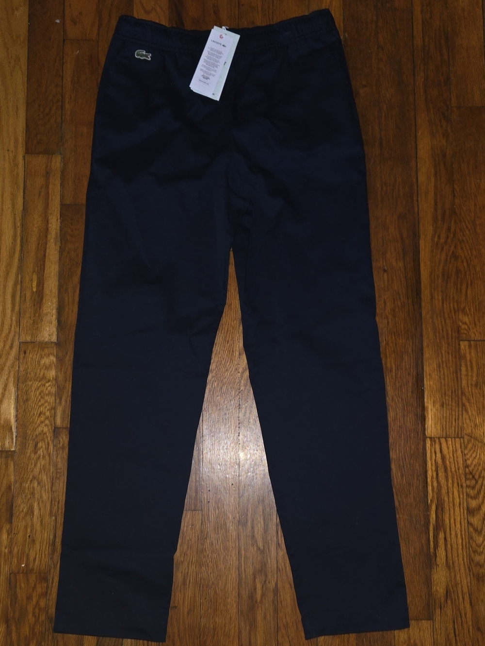 Boys Lacoste Stretch Twill Pants Navy Blue Size 14 / L Big Kid